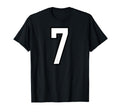 White And Black Sports Number 7 Jersey T-Shirt - Streetwear Style Unisex - T-Shirt, Sweatshirt, Hoodie