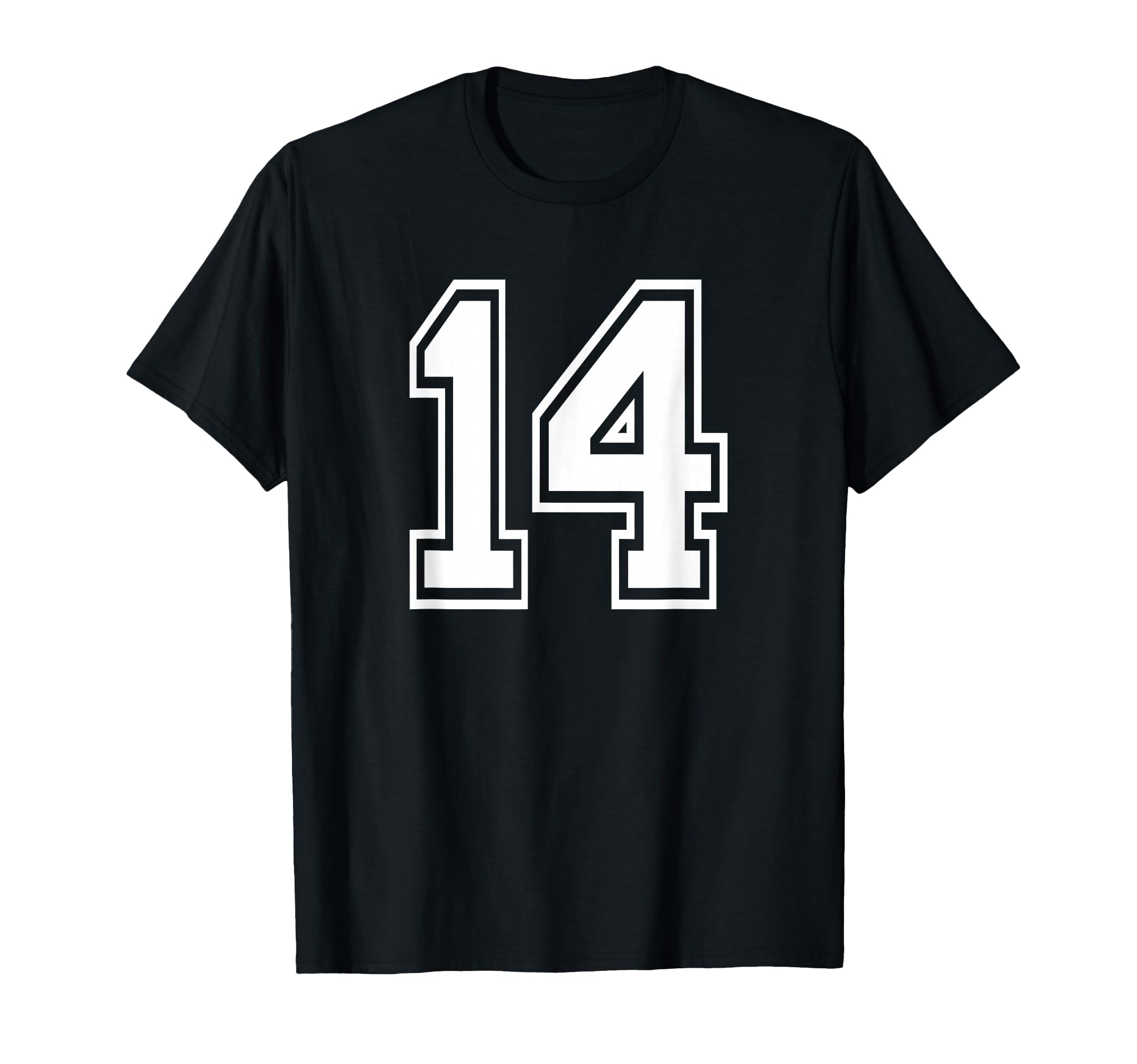 Number 14 Numbered Uniform Sports Jersey T-Shirt - Minimalist Print Unisex - T-Shirt, Sweatshirt, Hoodie