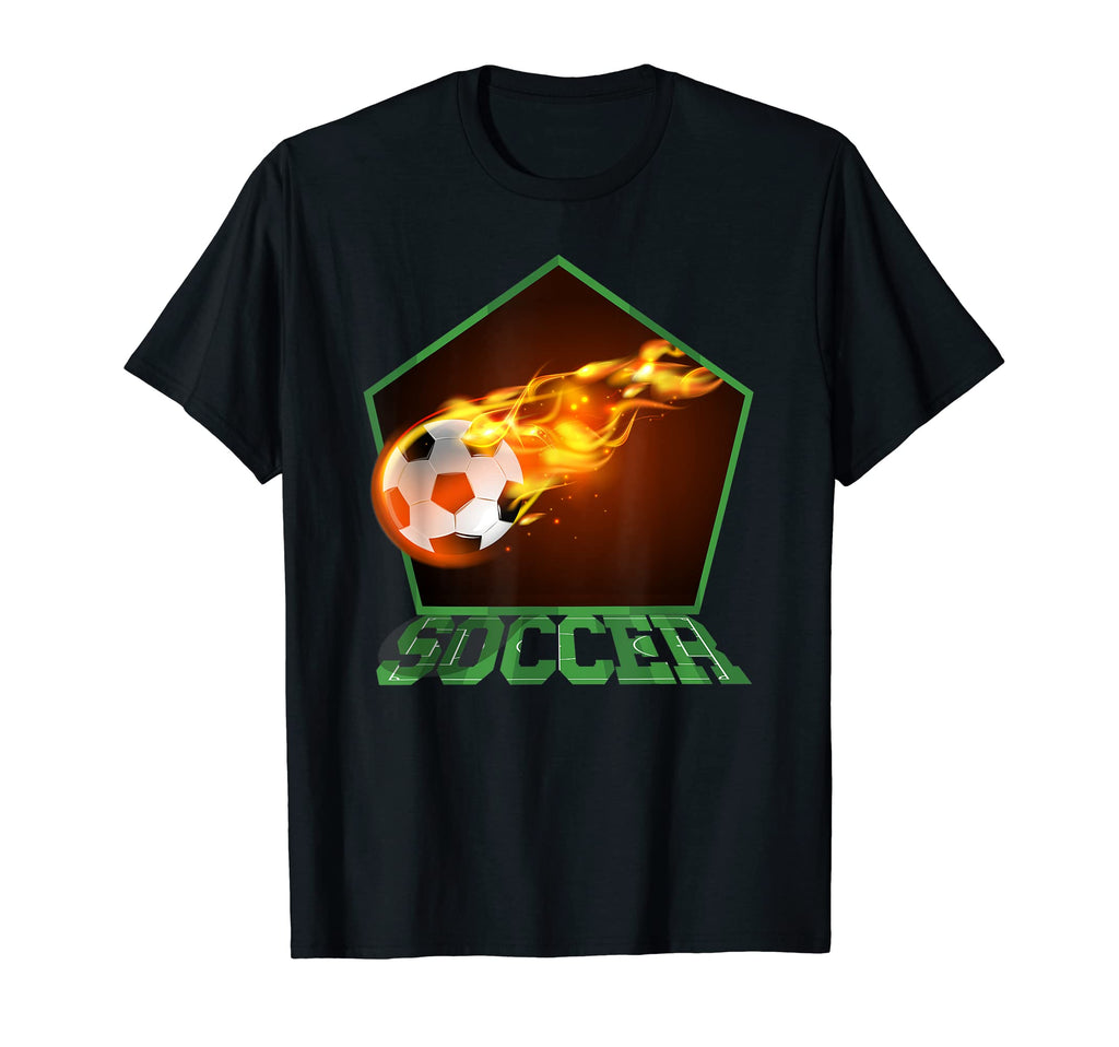 Burning Ball Football Soccer T-Shirt - Streetwear Style Men Women - T-Shirt, Sweatshirt, Hoodie