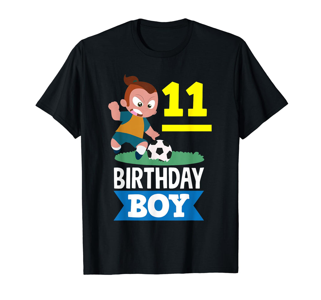 11Th Birthday 11 Years Soccer Football T-Shirt - Unique Graphic Men Women - T-Shirt, Sweatshirt, Hoodie