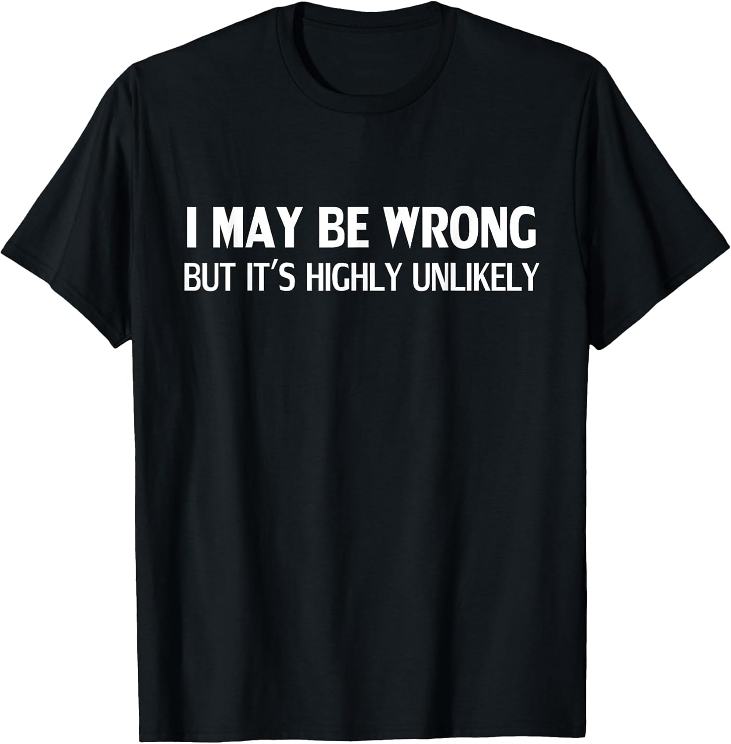 Funny I May Be Wrong But It's Highly Unlikely - Adult & Kids T-Shirts, Sweatshirts & Hoodies apparel design preview 1