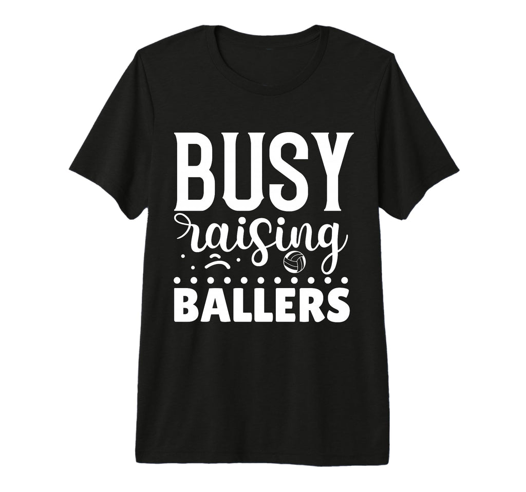 Busy Raising Ballers Volleyball Tri Blend T-Shirt - Trendy Graphic Unisex - T-Shirt, Sweatshirt, Hoodie