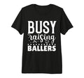 Busy Raising Ballers Volleyball Tri Blend T-Shirt - Trendy Graphic Unisex - T-Shirt, Sweatshirt, Hoodie