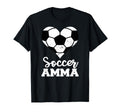 Soccer Amma Funny Soccer Heart Grandma T-Shirt - Aesthetic Graphic Unisex - T-Shirt, Sweatshirt, Hoodie