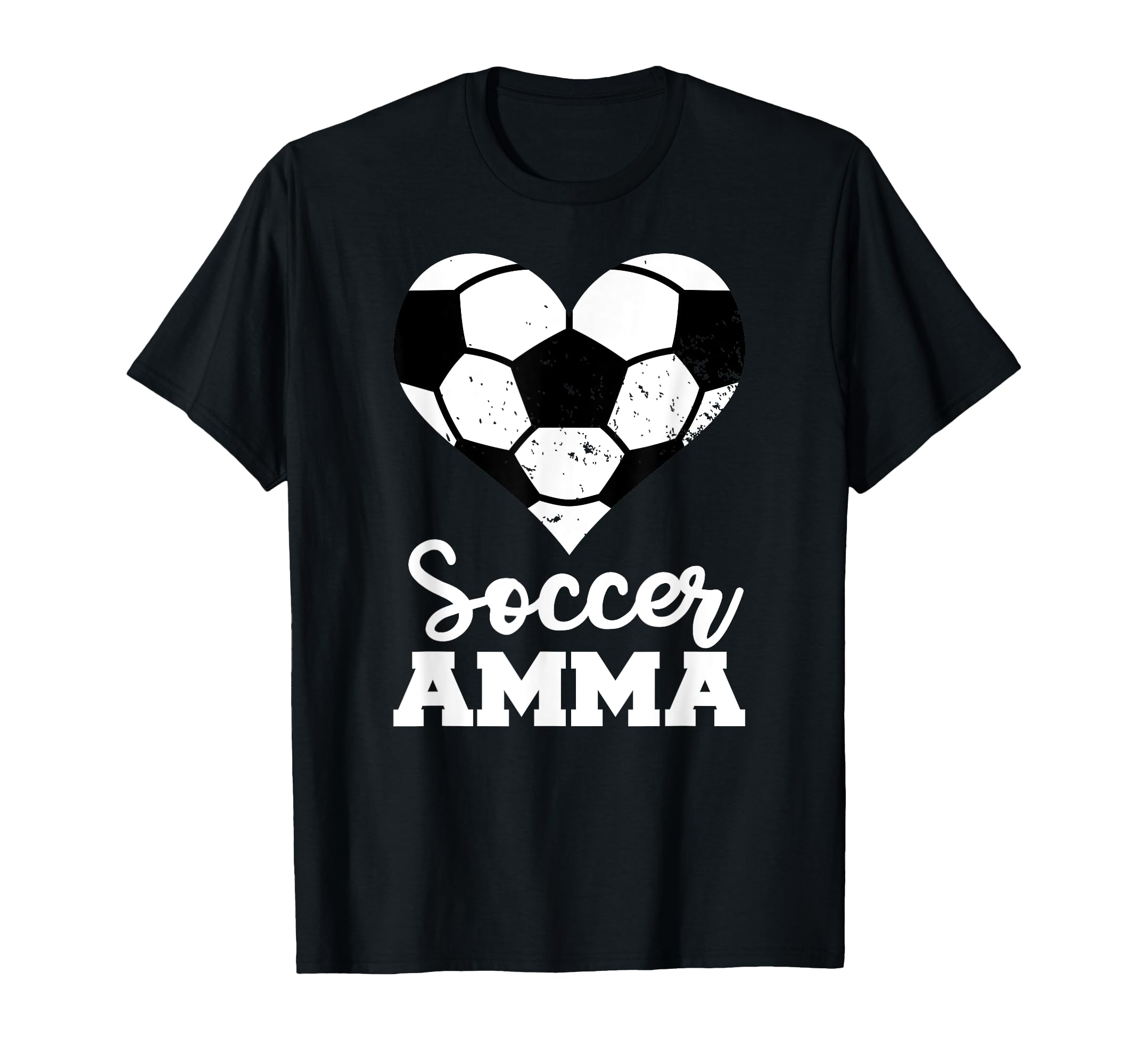 Soccer Amma Funny Soccer Heart Grandma T-Shirt - Aesthetic Graphic Unisex - T-Shirt, Sweatshirt, Hoodie