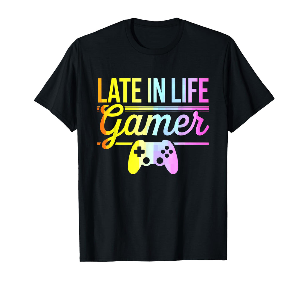 Late Life Gamer Older Senior New Video T-Shirt - Graphic Print for Adults - T-Shirt, Sweatshirt, Hoodie