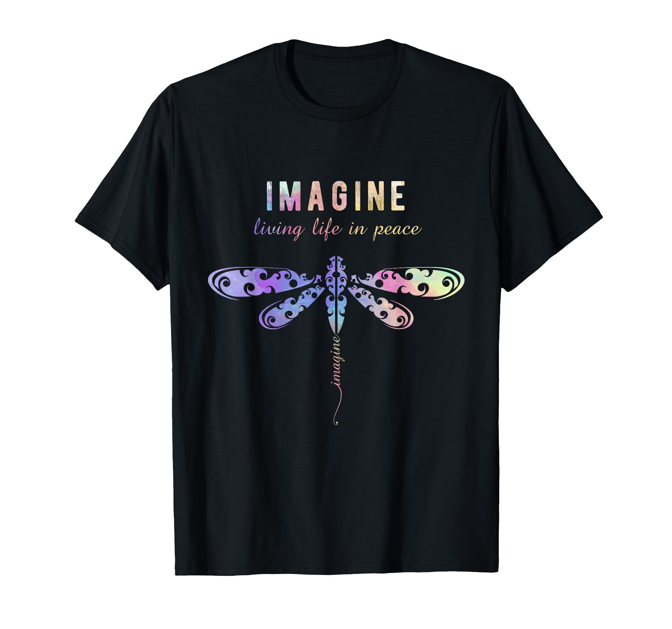 Imagine Boho Dragonfly 60S 70S Groovy T-Shirt - Novelty Apparel for Adults - T-Shirt, Sweatshirt, Hoodie