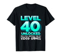 Level 40 Unlocked Fathers Day 40Th T-Shirt - Trendy Graphic Unisex - T-Shirt, Sweatshirt, Hoodie