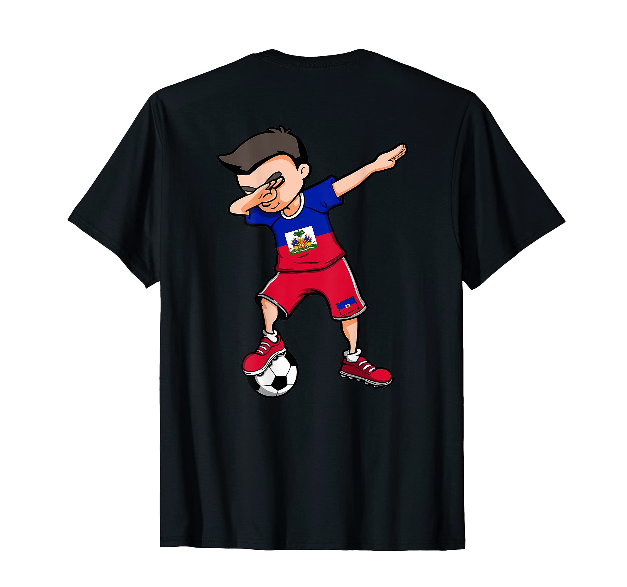 Dabbing Soccer Haiti Jersey Haitian T-Shirt - Aesthetic Graphic Men Women - T-Shirt, Sweatshirt, Hoodie