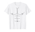 Fake Muscles Funny Dad Bod Six Pack T-Shirt - Minimalist Print Unisex - T-Shirt, Sweatshirt, Hoodie