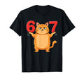 67 Funny Cat Six Seven Meme Gen Z T-Shirt - Casual Everyday Wear Unisex - T-Shirt, Sweatshirt, Hoodie