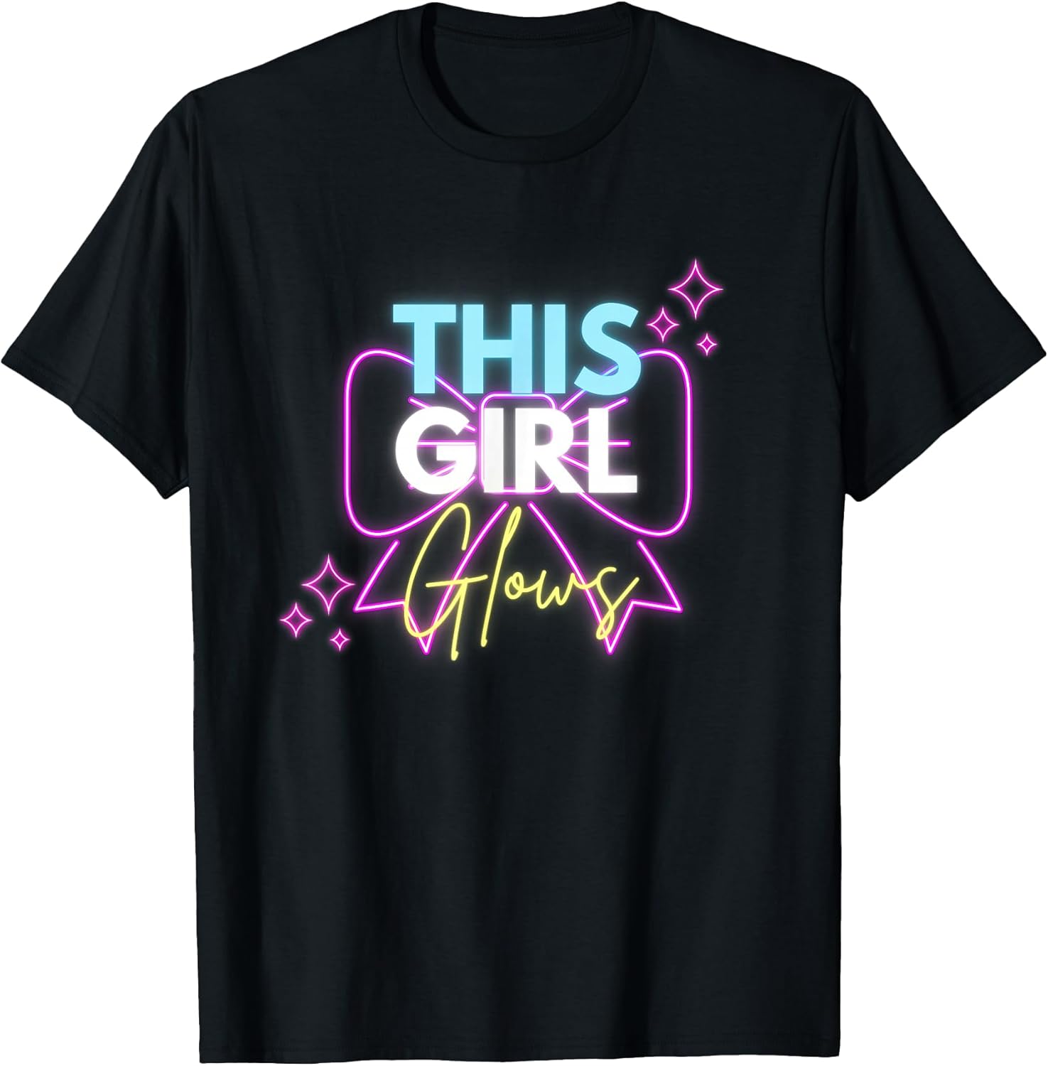 This Girl Glows for Kids Tie Dye Bright Colors 80's - Adult & Kids T-Shirts, Sweatshirts & Hoodies apparel design preview 1