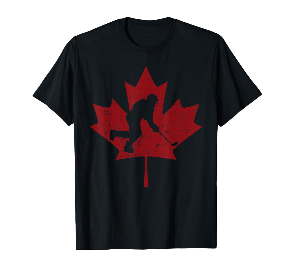 Canada Ice Hockey Maple Leaf T-Shirt - Trendy Graphic for Adults - T-Shirt, Sweatshirt, Hoodie