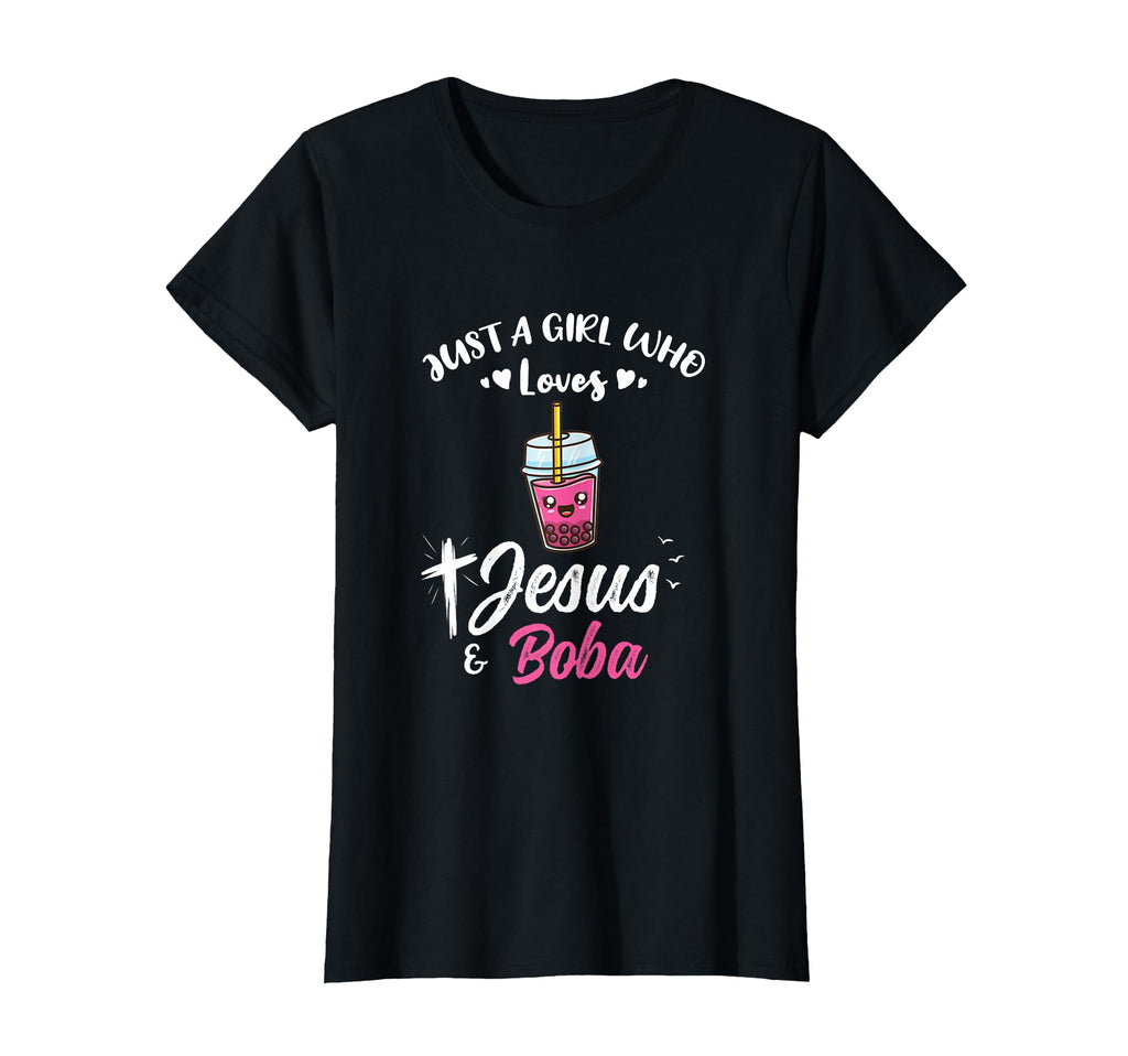 Just Who Loves Jesus And Boba T-Shirt - Graphic Print for Adults - T-Shirt, Sweatshirt, Hoodie