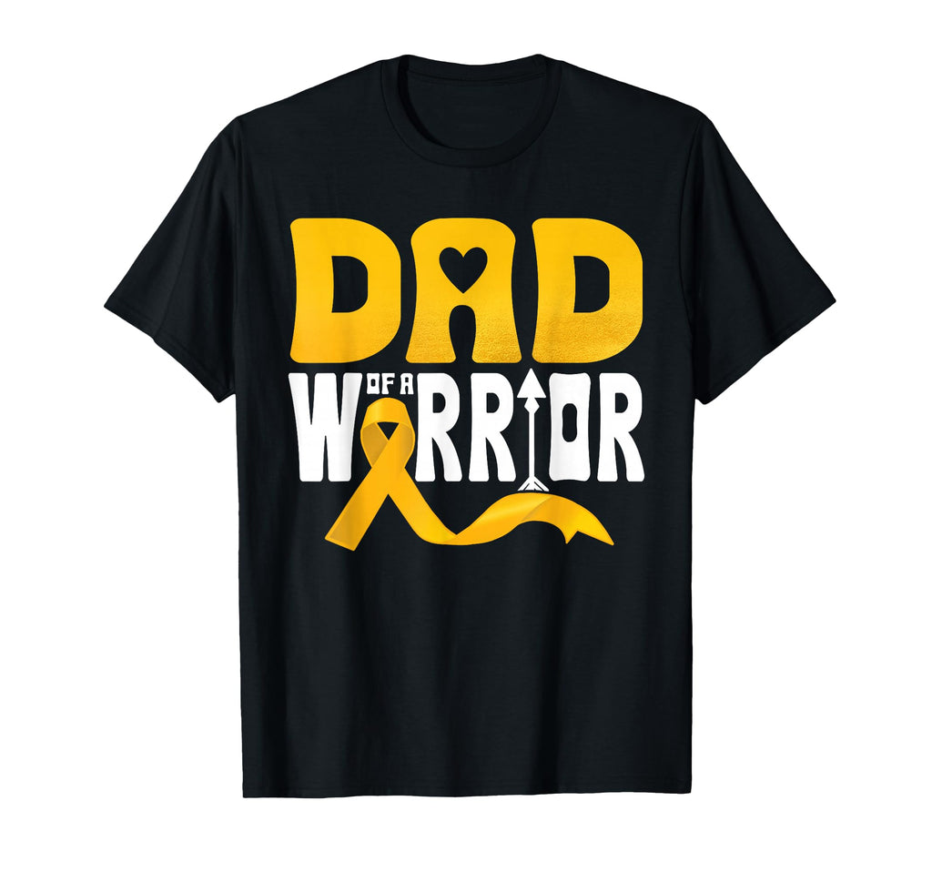 Dad Warrior Childhood Cancer Awareness T-Shirt - Trendy Graphic Men Women - T-Shirt, Sweatshirt, Hoodie