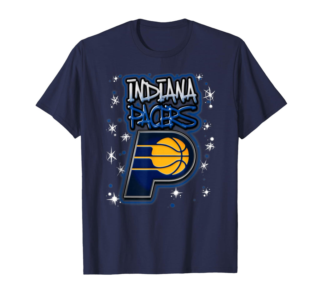 Nba Indiana Pacers Airbrush Logo T-Shirt - Novelty Apparel Men Women - T-Shirt, Sweatshirt, Hoodie