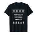 Elf Who Sings Is Wrapper Dad Jokes T-Shirt - Graphic Print Men Women - T-Shirt, Sweatshirt, Hoodie