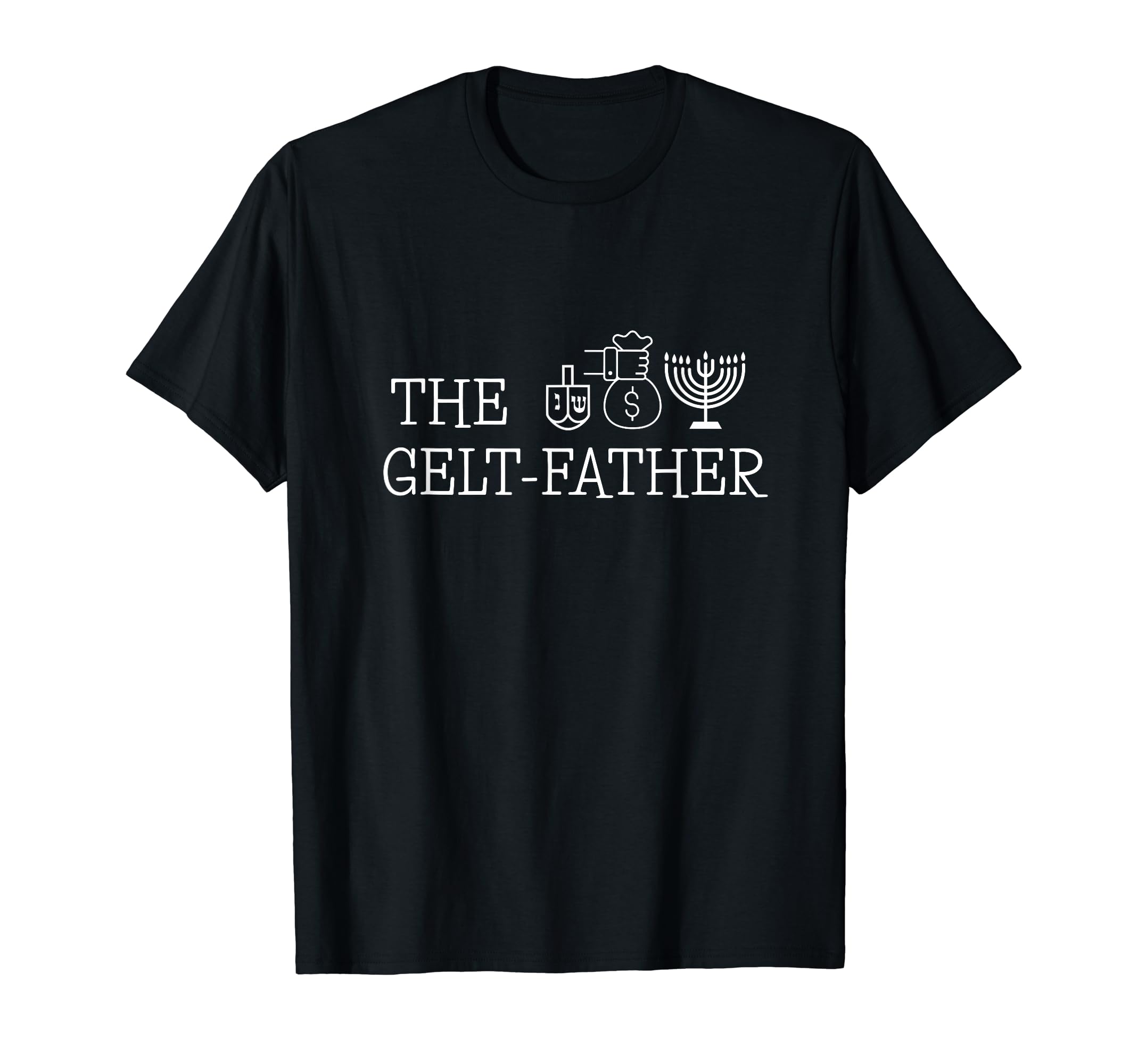 Gelt Father Hanukkah Menorah T-Shirt - Casual Everyday Wear for Adults - T-Shirt, Sweatshirt, Hoodie