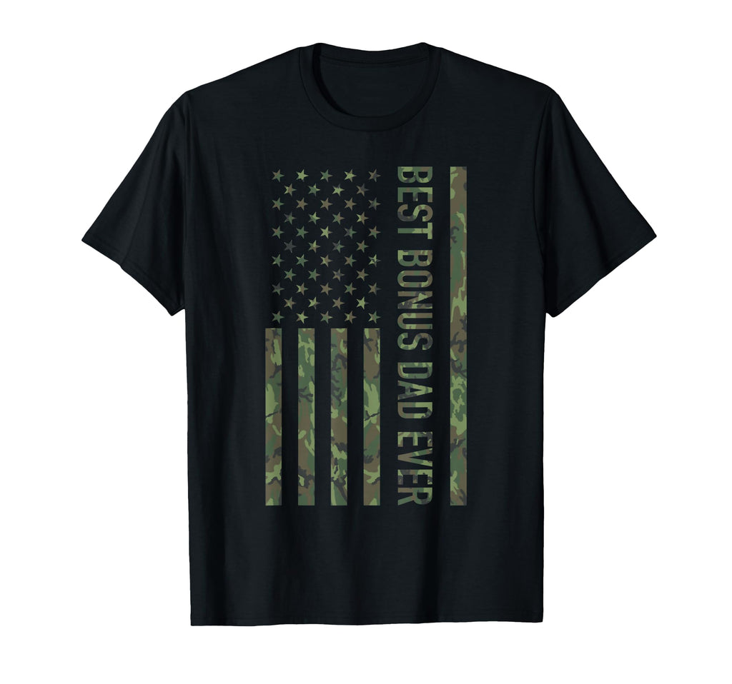 Best Bonus Dad Ever Us American T-Shirt - Custom Art Print for Adults - T-Shirt, Sweatshirt, Hoodie