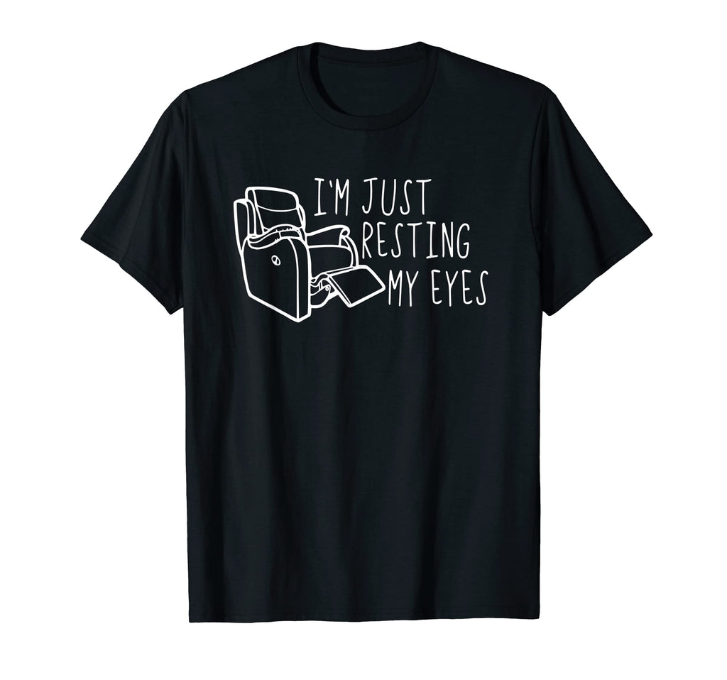 Im Just Resting My Eyes Humorous Dad Joke T-Shirt - Minimalist Print Unisex - T-Shirt, Sweatshirt, Hoodie