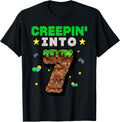 7th Birthday Boy Gamer Pixel Creepin' Into 7 - Adult & Kids T-Shirts, Sweatshirts & Hoodies apparel design preview 1