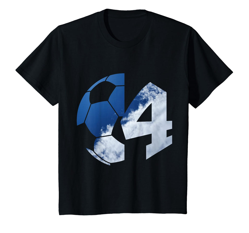 Number 4 Years Soccer 4Th Birthday T-Shirt - Streetwear Style Unisex - T-Shirt, Sweatshirt, Hoodie