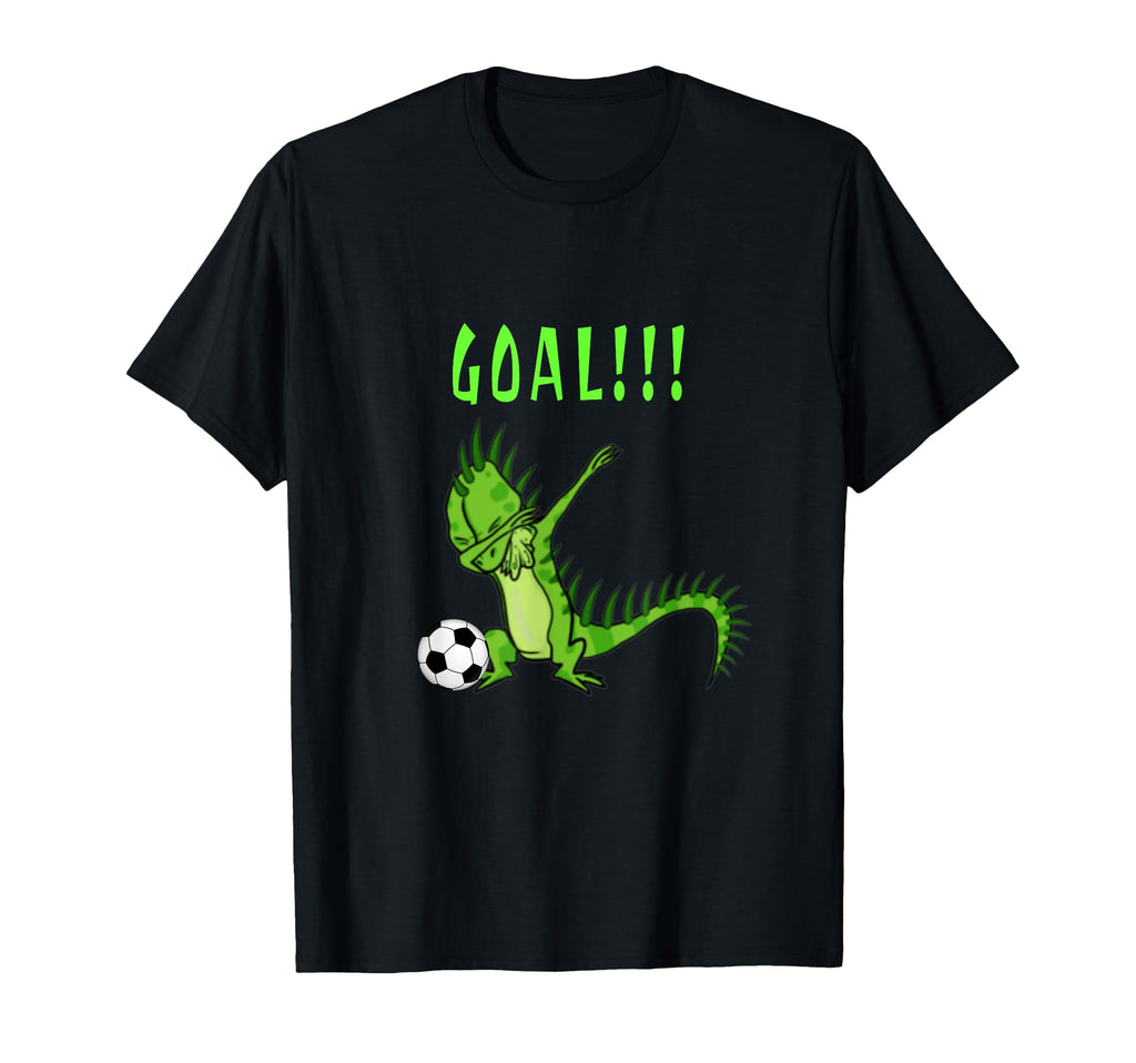 Goal Dabbing Iguana Love Soccer T-Shirt - Fun Novelty Design Men Women - T-Shirt, Sweatshirt, Hoodie
