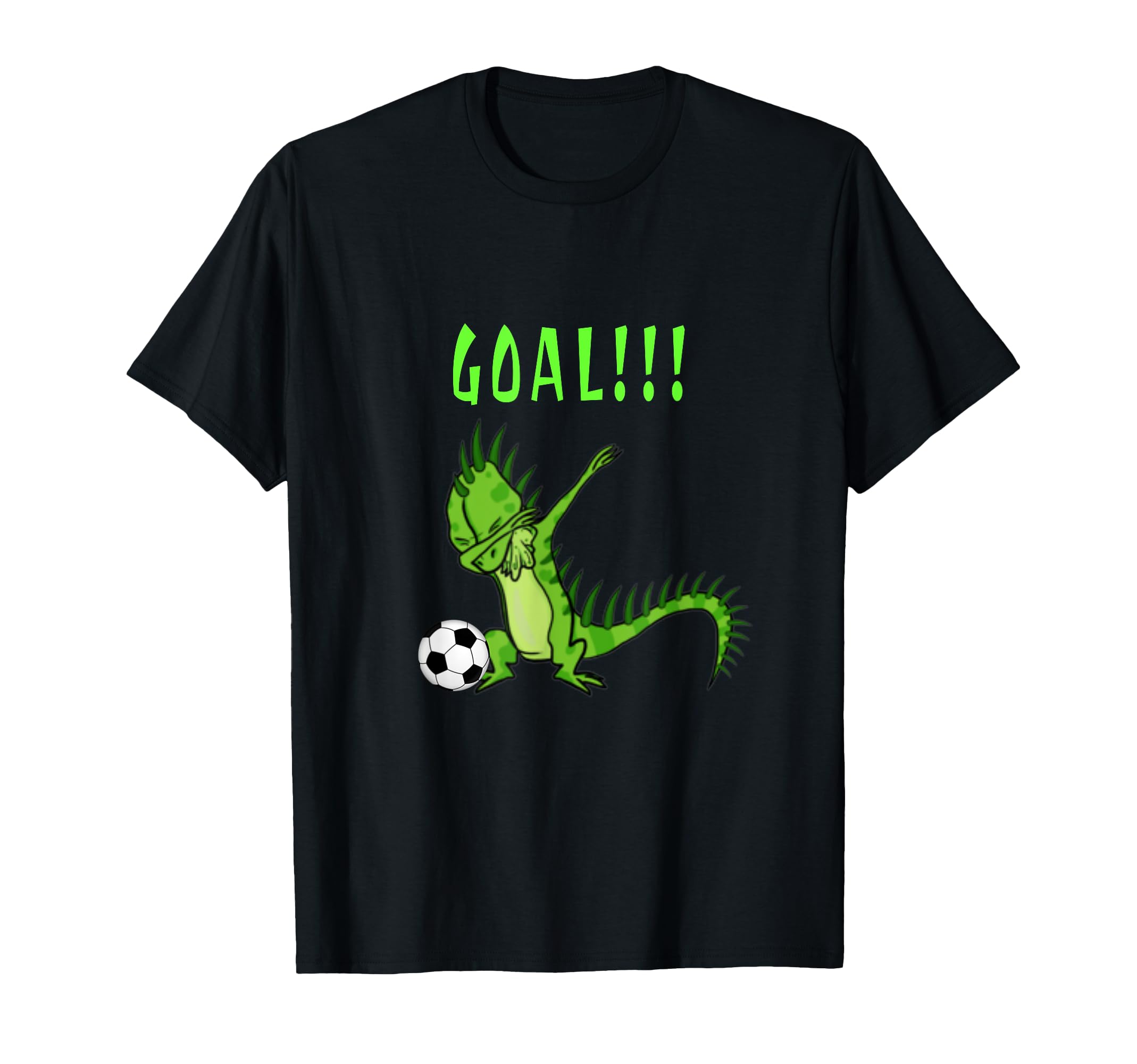 Goal Dabbing Iguana Love Soccer T-Shirt - Fun Novelty Design Men Women - T-Shirt, Sweatshirt, Hoodie