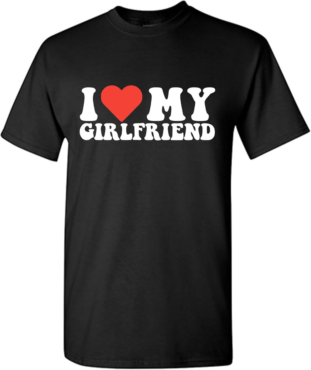 I Love My Girlfriend for Men Heart Graphic Romantic - Adult & Kids T-Shirts, Sweatshirts & Hoodies apparel design preview 1
