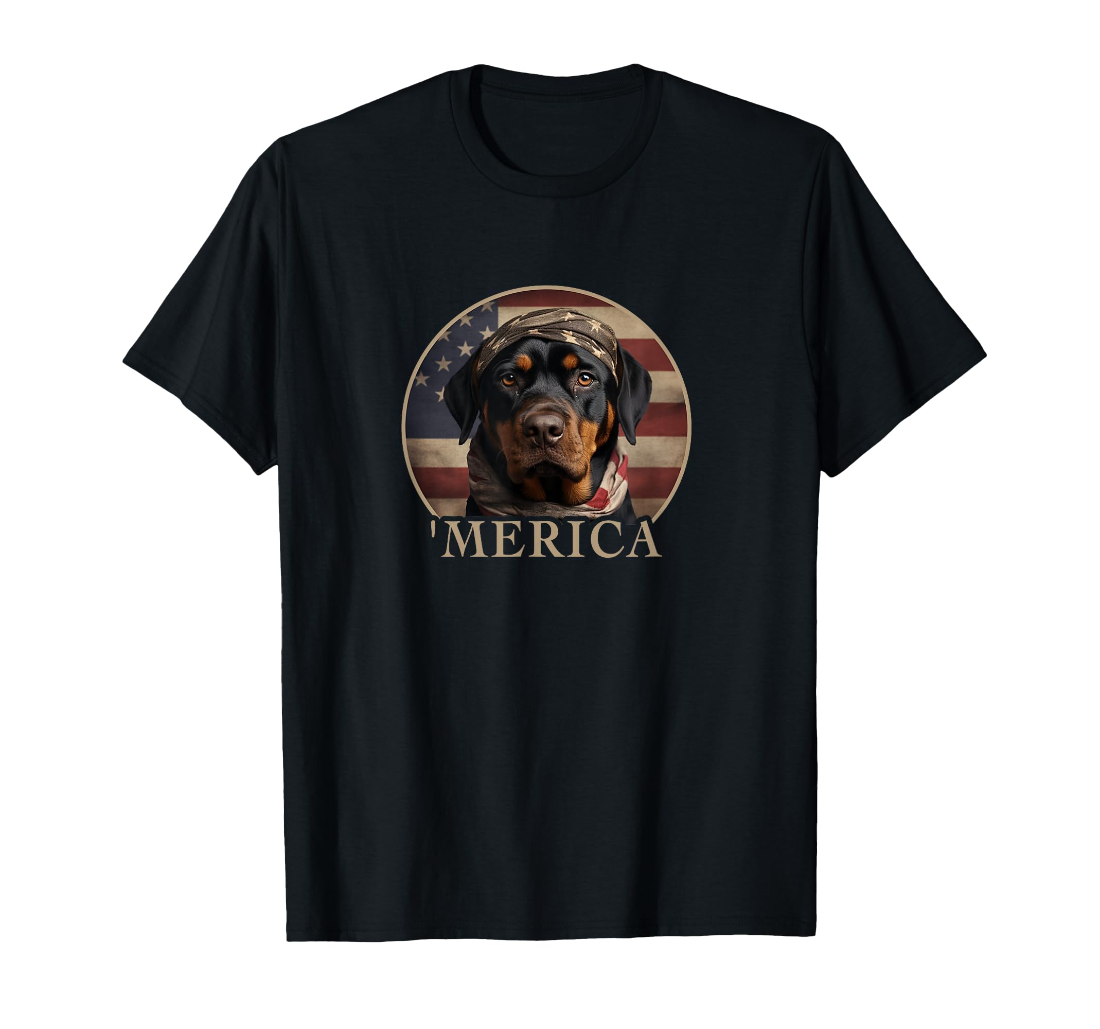 Rottie Dog Mom Dad Merica Rottweiler T-Shirt - Custom Art Print for Adults - T-Shirt, Sweatshirt, Hoodie