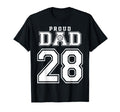Custom Proud Volleyball Dad Number 28 T-Shirt - Minimalist Print Unisex - T-Shirt, Sweatshirt, Hoodie