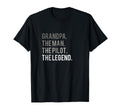 Grandpa Pilot Legend Aviation Dad Gift T-Shirt - Trendy Graphic for Adults - T-Shirt, Sweatshirt, Hoodie