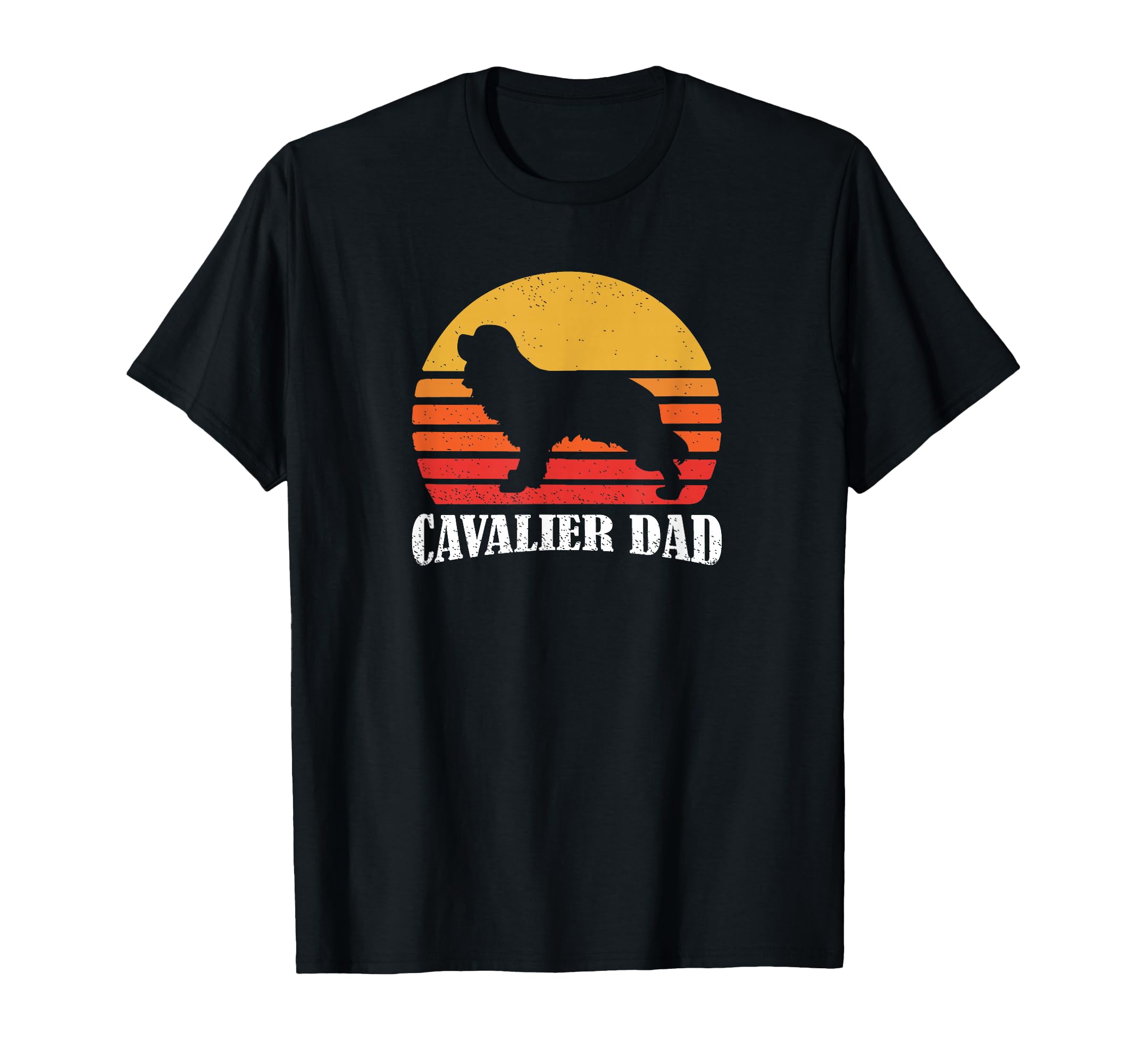 Mens Sunset Cavalier Dog Dad T-Shirt - Novelty Apparel Men Women - T-Shirt, Sweatshirt, Hoodie