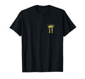 Crown Number 11 Golden Yellow 11Th T-Shirt - Minimalist Print Men Women - T-Shirt, Sweatshirt, Hoodie