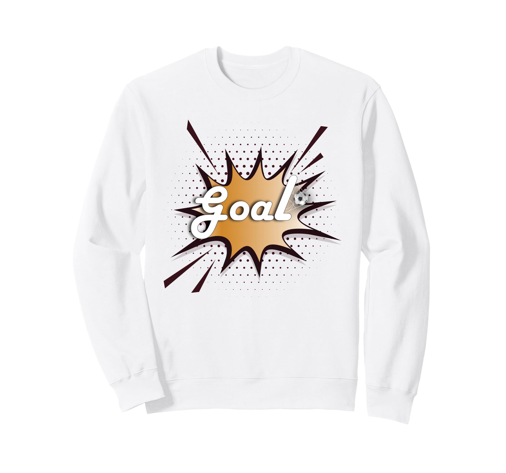 Goal Soccer Ball Net Comic Football Sweatshirt - Custom Art Print Unisex - T-Shirt, Sweatshirt, Hoodie