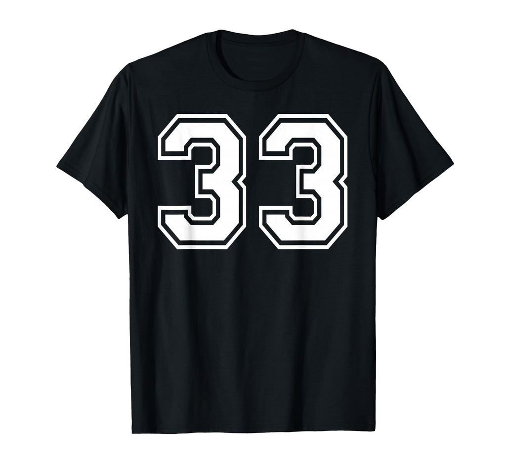 33 Number Thirty Three Team Sports T-Shirt - Minimalist Print Unisex - T-Shirt, Sweatshirt, Hoodie
