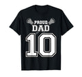 Custom Proud Lacrosse Dad Number 10 T-Shirt - Unique Graphic for Adults - T-Shirt, Sweatshirt, Hoodie