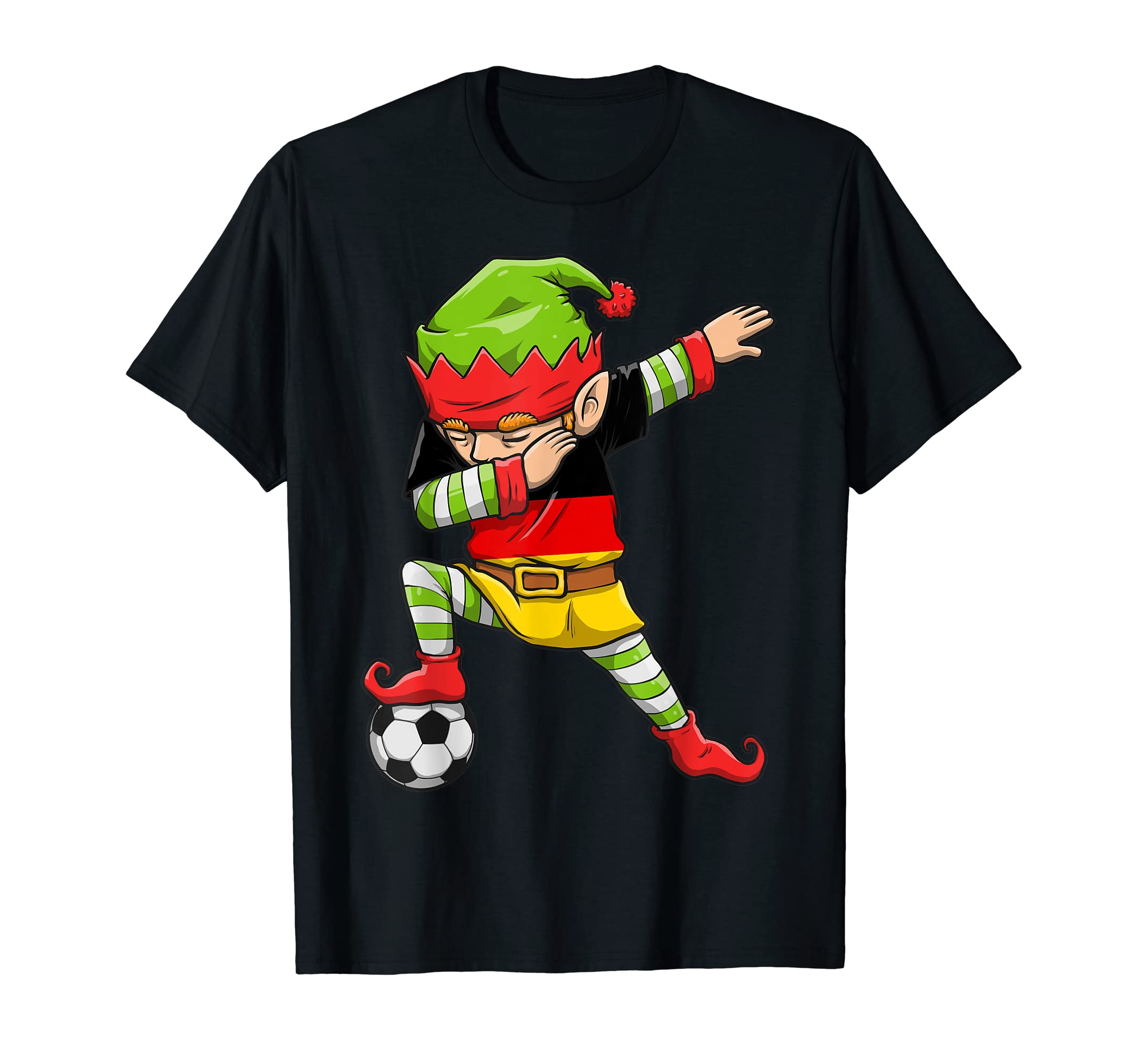 Soccer Dabbing Elf Squad Germany T-Shirt - Fun Novelty Design for Adults - T-Shirt, Sweatshirt, Hoodie