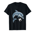 Dolphin Animal Soccer Football Cartoon T-Shirt - Custom Art Print Unisex - T-Shirt, Sweatshirt, Hoodie
