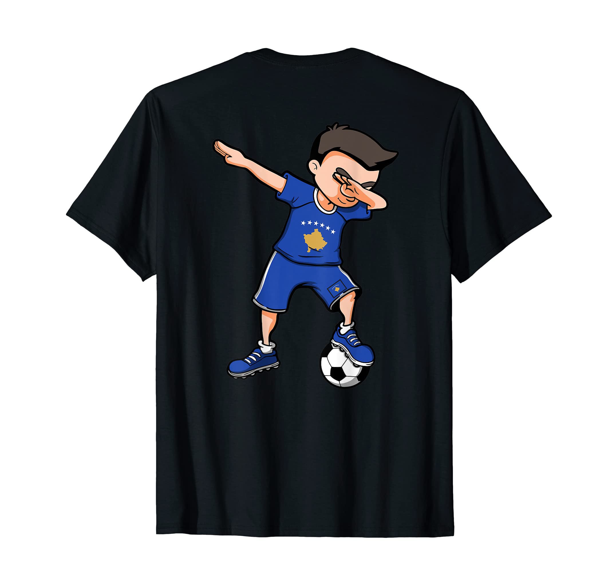 Dabbing Soccer Kosovo Jersey Kosovar T-Shirt - Novelty Apparel Unisex - T-Shirt, Sweatshirt, Hoodie