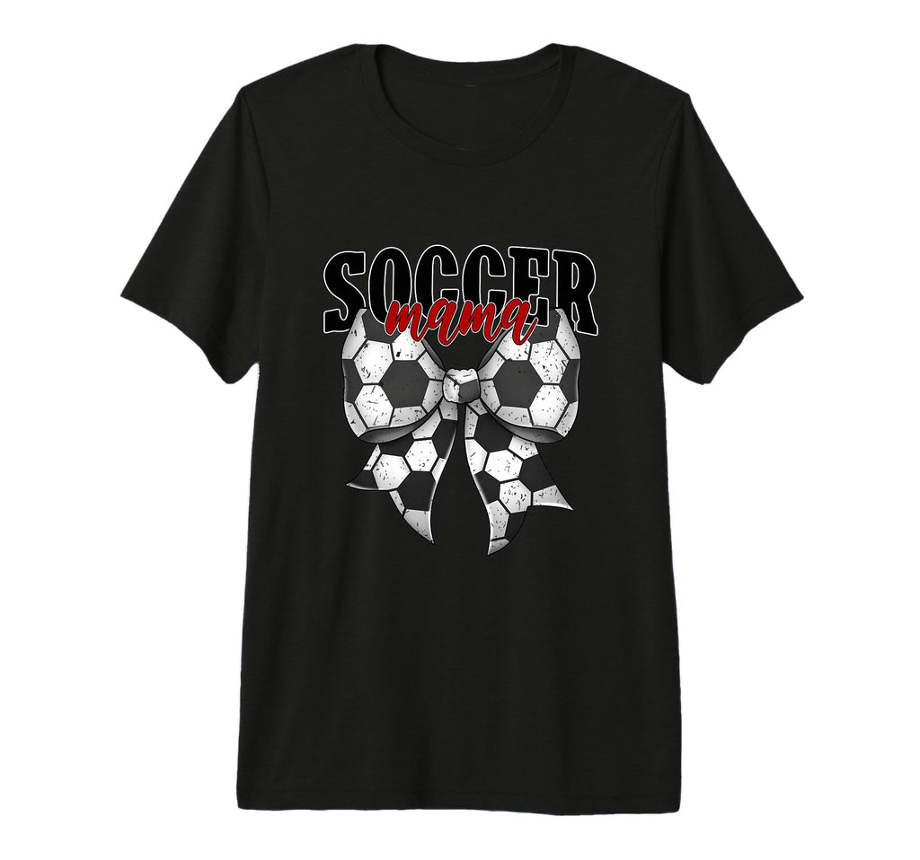 Soccer Mama Coquette Bow Proud T-Shirt - Minimalist Print for Adults - T-Shirt, Sweatshirt, Hoodie
