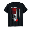 Usa Flag Hockey Player Proud Hockey Dad T-Shirt - Unique Graphic Men Women - T-Shirt, Sweatshirt, Hoodie