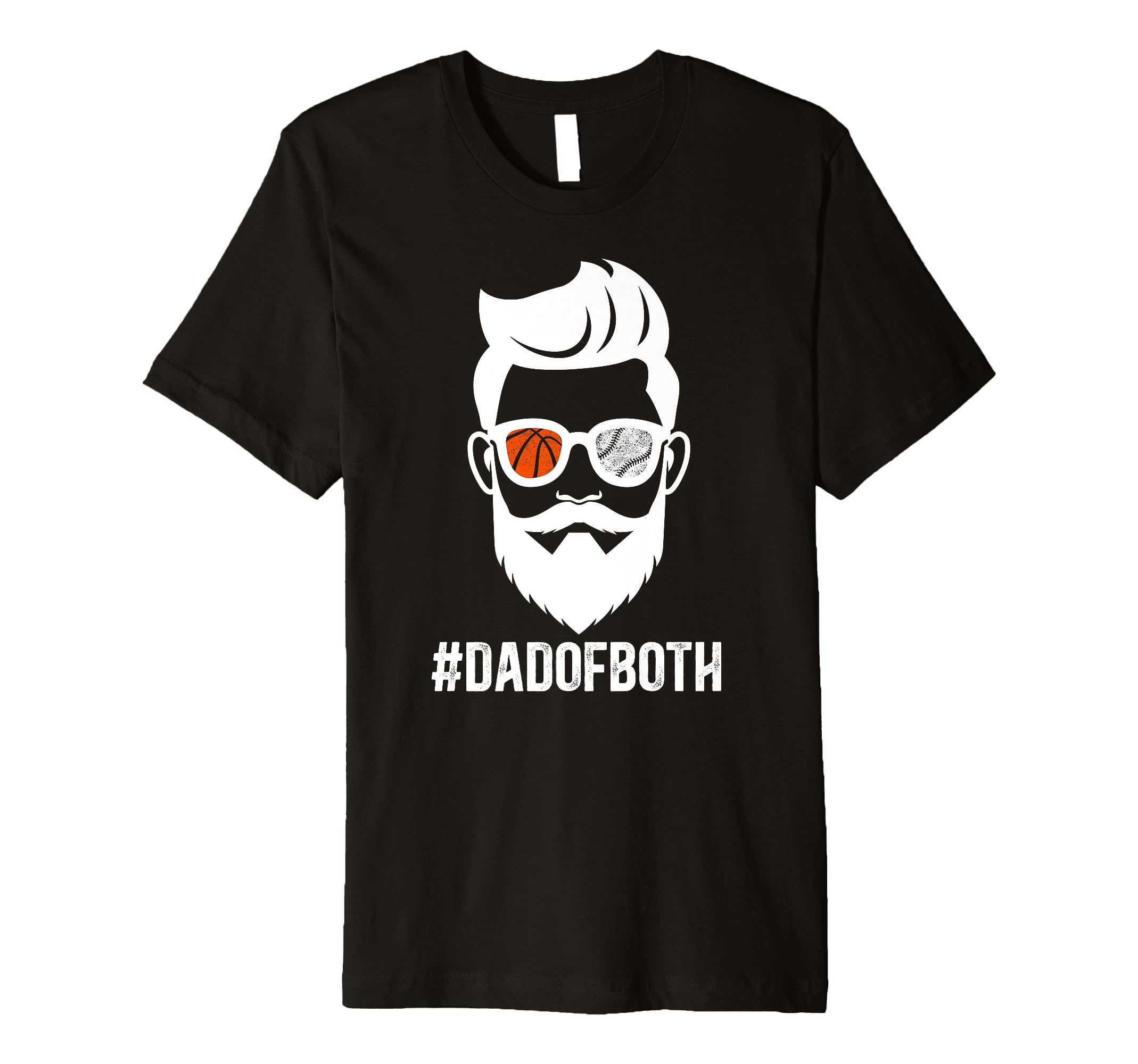 Mens Dad Both Baseball Basketball T-Shirt - Casual Everyday Wear Men Women - T-Shirt, Sweatshirt, Hoodie