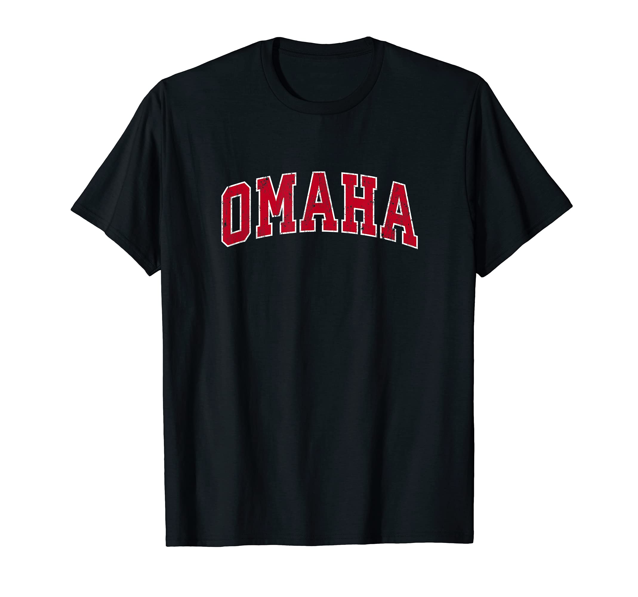 Omaha Nebraska Ne Sports Red T-Shirt - Custom Art Print Men Women - T-Shirt, Sweatshirt, Hoodie
