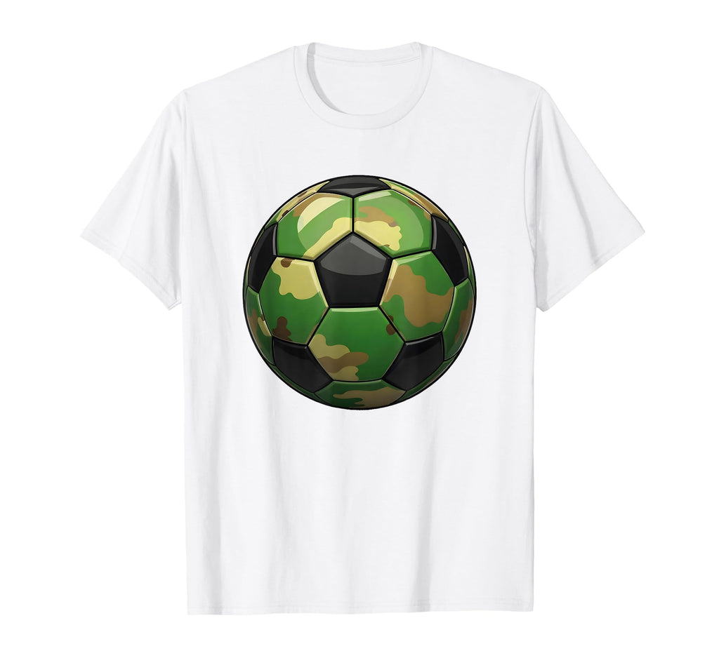 Soccer Ball Camouflage Soccer T-Shirt - Casual Everyday Wear Men Women - T-Shirt, Sweatshirt, Hoodie