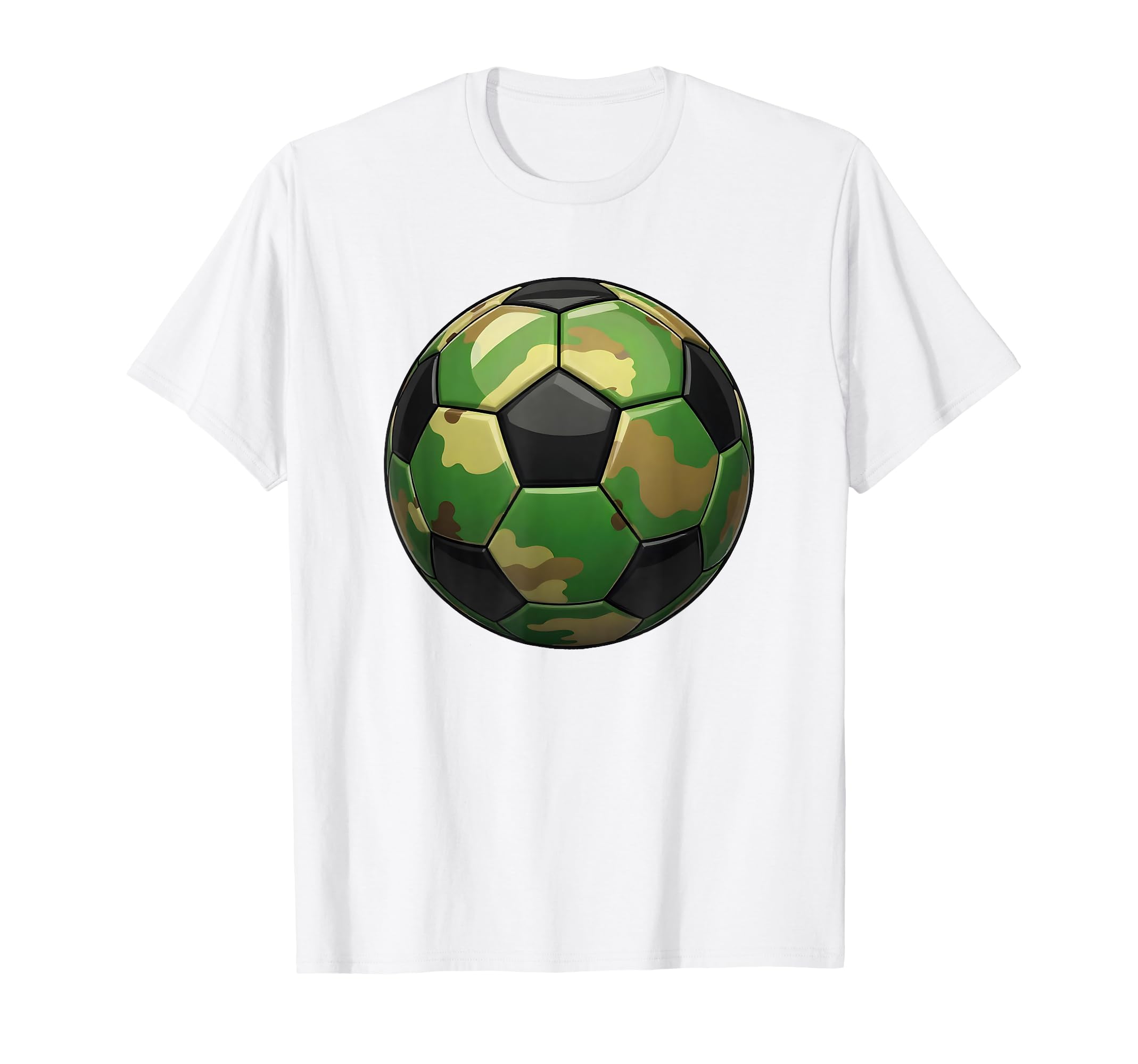 Soccer Ball Camouflage Soccer T-Shirt - Casual Everyday Wear Men Women - T-Shirt, Sweatshirt, Hoodie