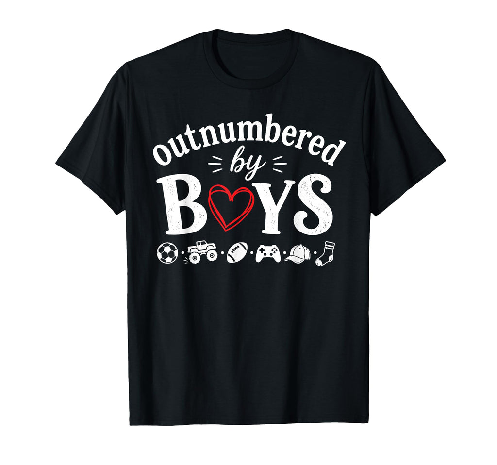 Outnumbered Funny Mom Soccer Family T-Shirt - Aesthetic Graphic for Adults - T-Shirt, Sweatshirt, Hoodie