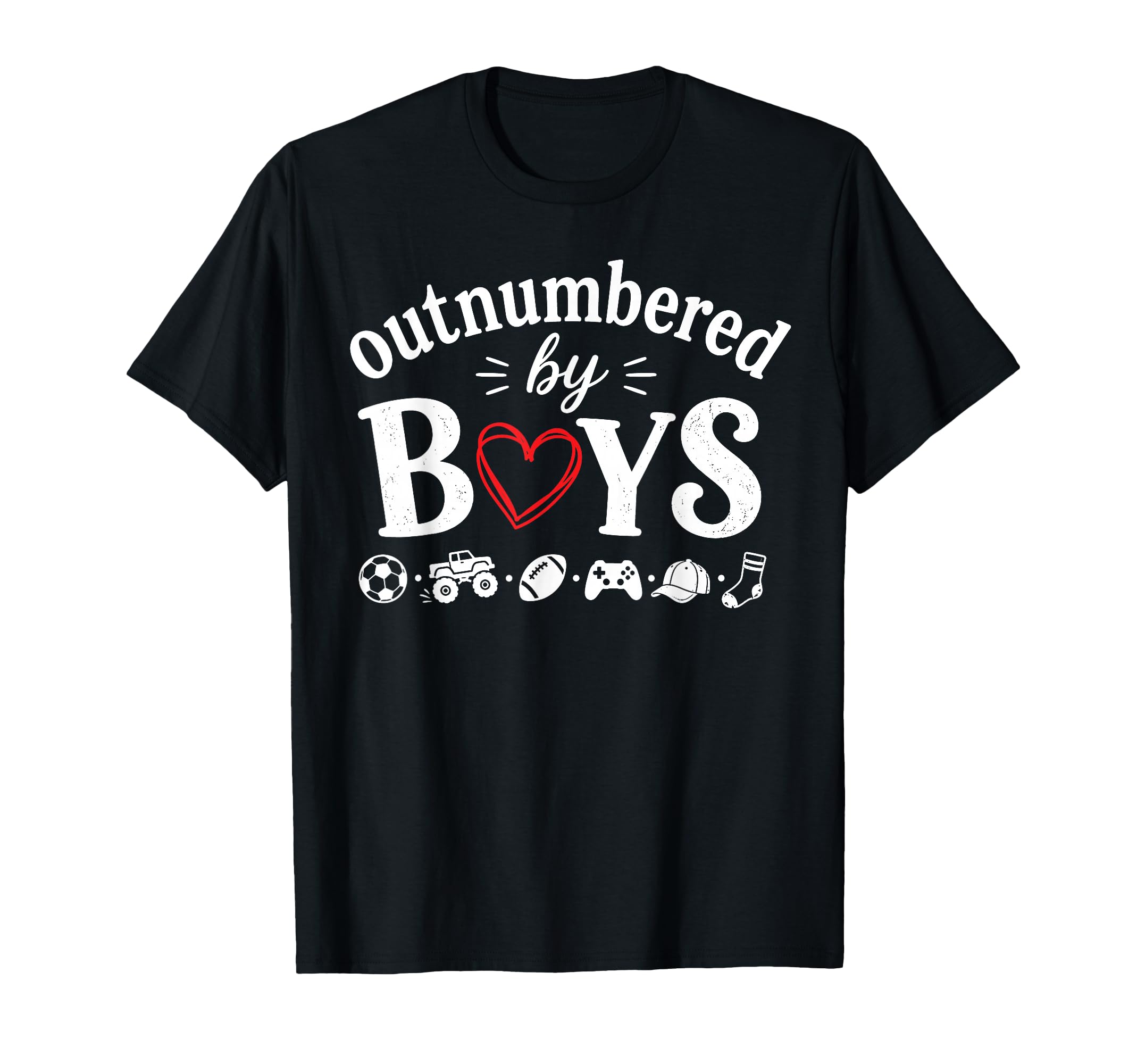 Outnumbered Funny Mom Soccer Family T-Shirt - Aesthetic Graphic for Adults - T-Shirt, Sweatshirt, Hoodie