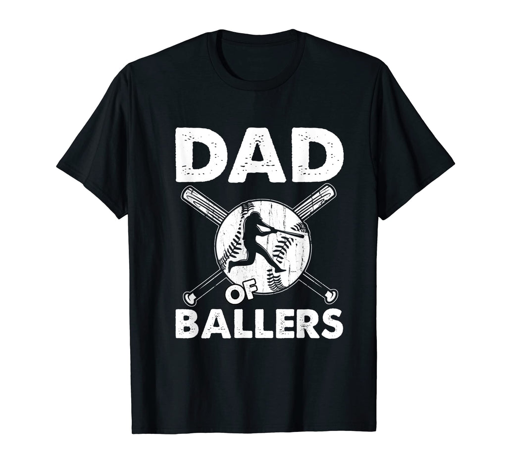 Mens Dad Ballers Baseball Softball Gifts T-Shirt - Novelty Apparel Unisex - T-Shirt, Sweatshirt, Hoodie