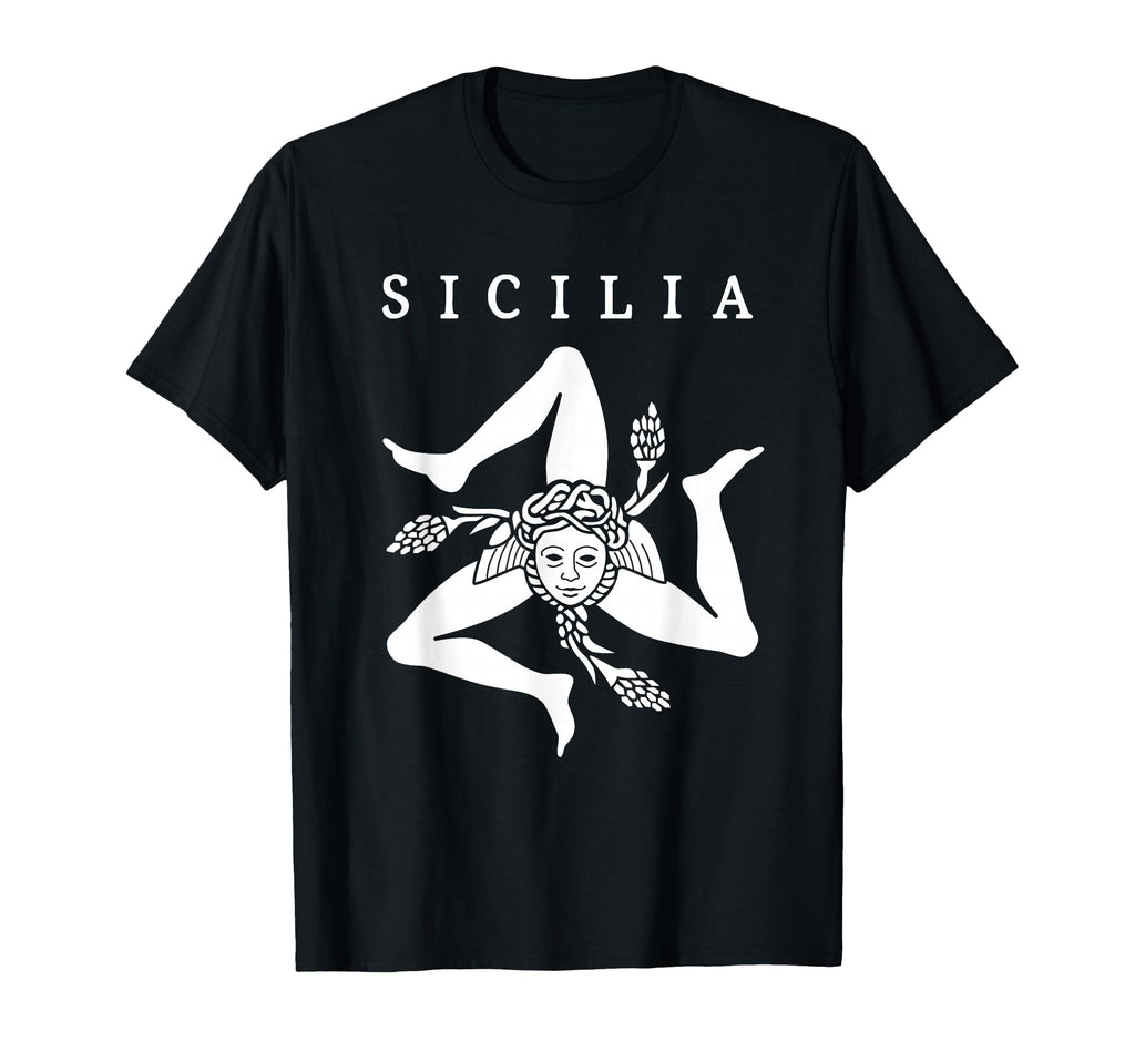 Sicilia Flag Sicily Palermo Italy T-Shirt - Custom Art Print for Adults - T-Shirt, Sweatshirt, Hoodie